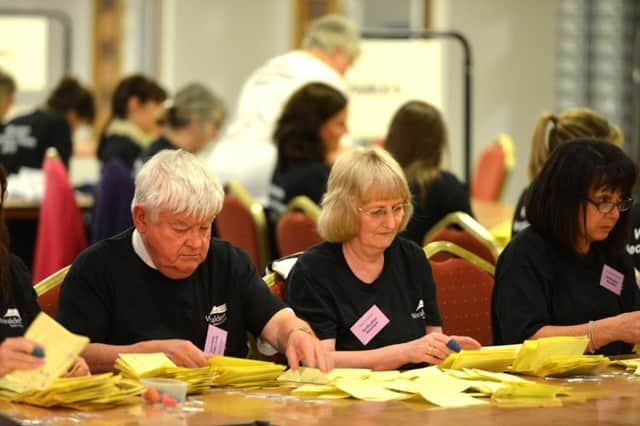 Wealden election count, photo by Peter Cripps