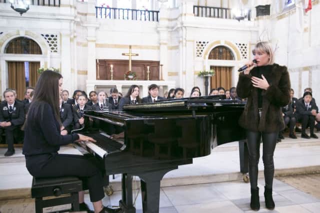 The Voice winner Molly Hocking and Eden Binks perform on Friday (November 15) at Roedean School. Photograph: David Mchugh/ Brighton Picures