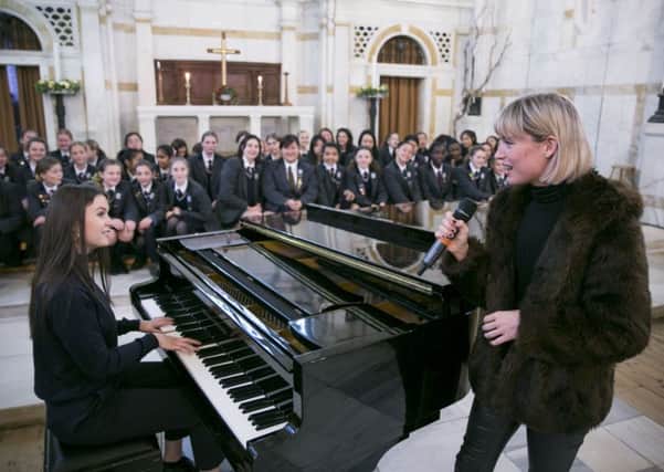 The 2019 Voice winner Molly Hocking and Eden Binks at Roedean School, in Brighton. Photograph: David Mchugh/ Brighton Picures