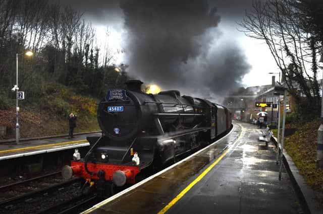 The steam train travelled through Hastings and St Leonards today SUS-191126-162620001