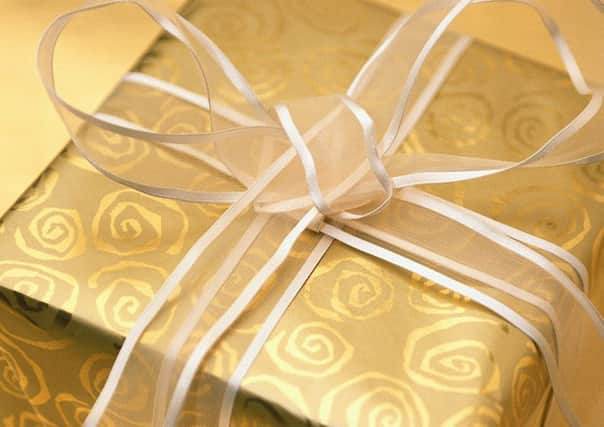 Christmas Present Wrapped in Gold and Silver 2000
gift 13028619
