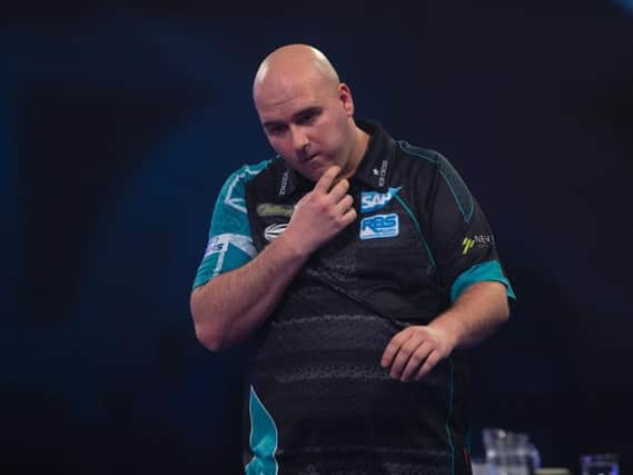 Rob Cross during his defeat. Picture by Lawrence Lustig/PDC