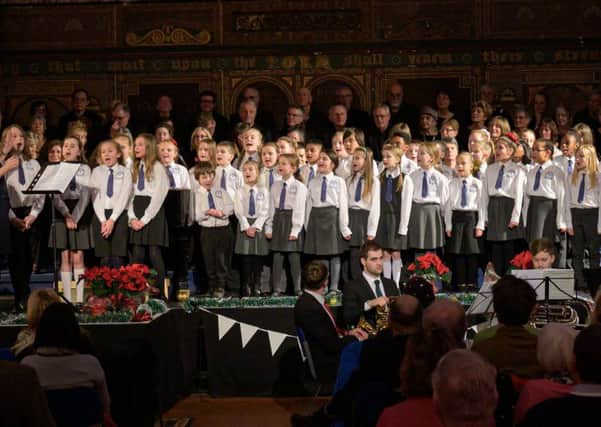 The guest childrens choir from Christ Church Primary School. Photograph by Peter Mould