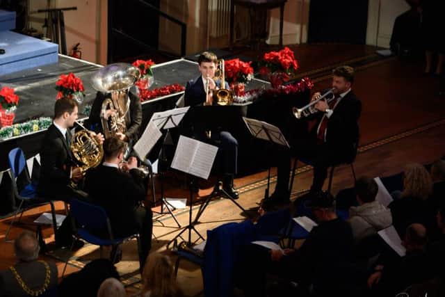 The Brass Quintet. Photograph by Peter Mould