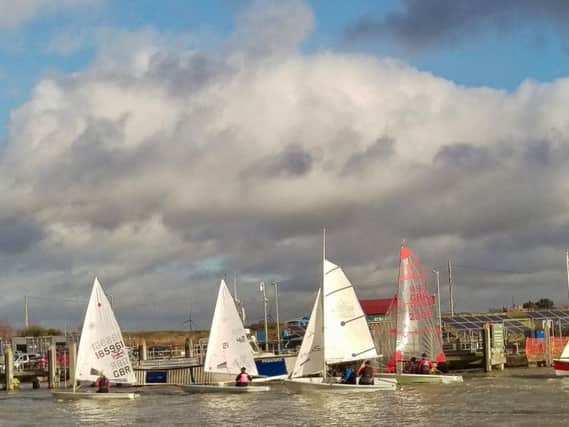 Rum Race under way on the River Rother (Photo courtesy of Richard Morley.)