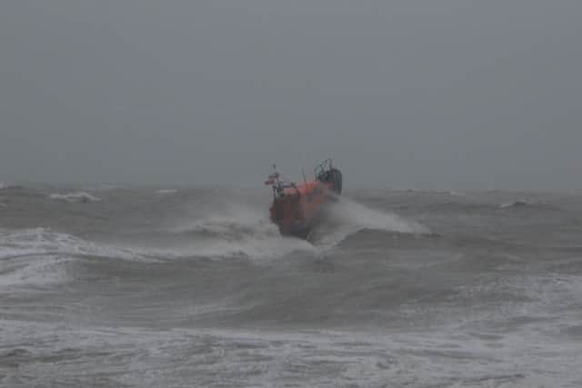 A Hastings surfer who went missing earlier today during Storm Ciara was found at Rye Bay - Photo by Kevin Boorman SUS-200902-164934001