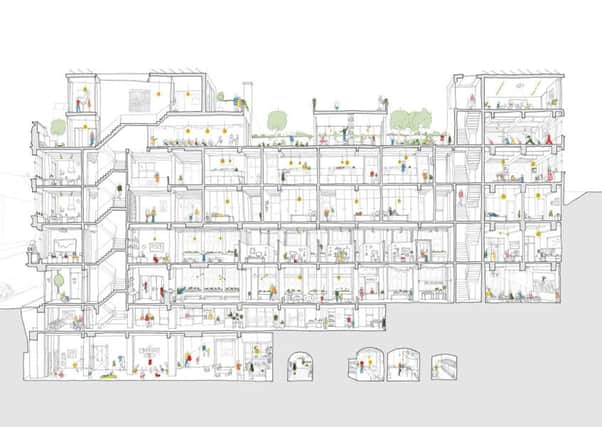 The whole building as a cross section. Picture: Beth Woolf