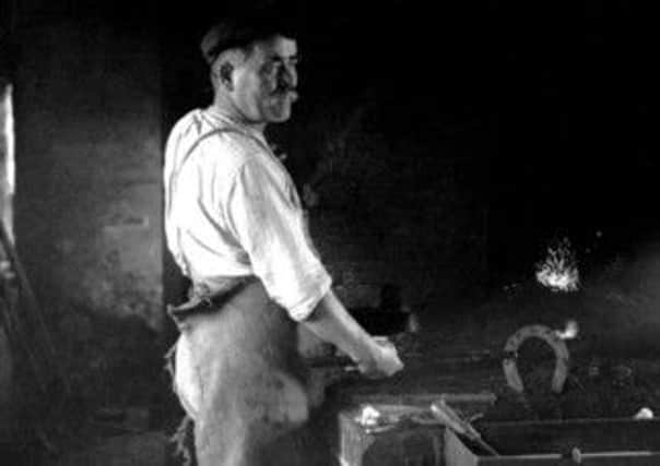 Gilbert Bleathman, pictured in the Forge while it was still in its original use, taken around 1912
