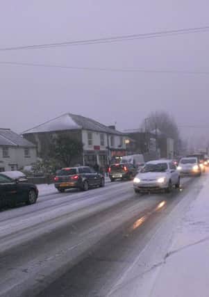 Gridlocked traffic in Battle Road, St Leonards