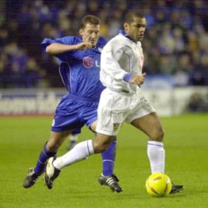 Kevin Harper in action for Pompey at Leicester  Picture by Steve Reid