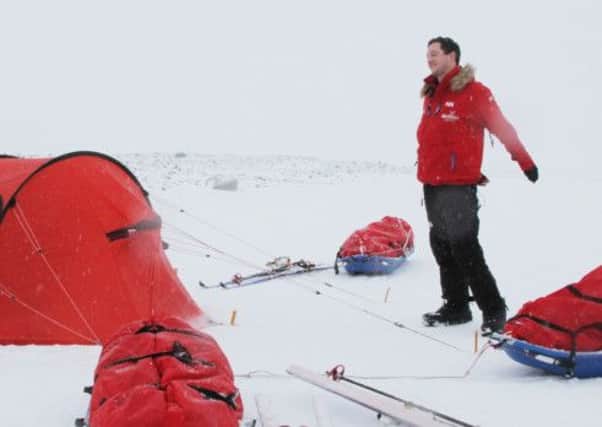 Mike Goody, in training in Iceland for the Antarctic expedition he hopes to join
