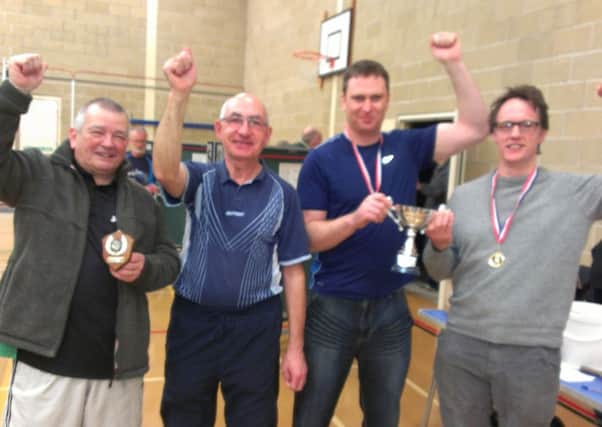 The winners from the Horsham Charity Business Table Tennis Championships