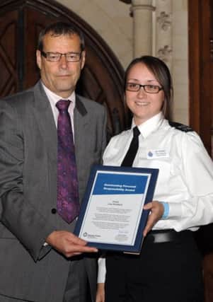 C29214P11 Chi PoliceAwards  180711

Sussex Police Awards.
Sussex Police Authority Chairman Steve Waight presenting awards to PCSO Lisa Shadbolt