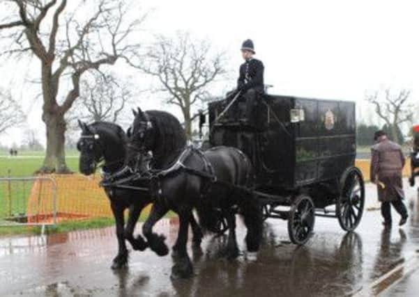 London Harness Horse Parade - a Bow Street carriage one used by the police force