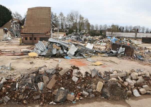 Demolition in progress at the old Sainsbury's store site.         Picture: Eddie Mitchell