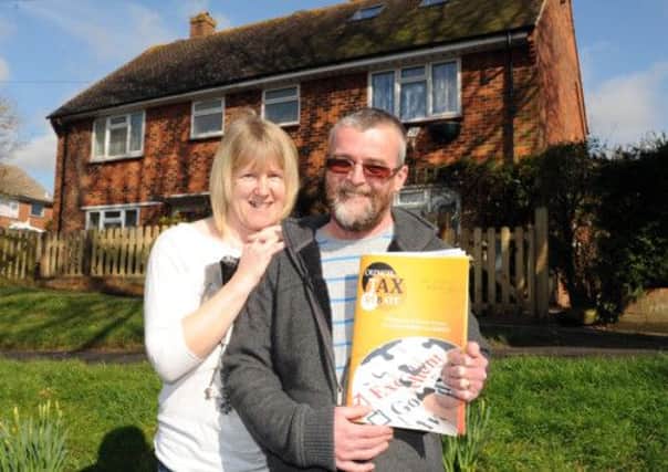 Cyril Potter and his wife Karen celebrate their council tax revaluation  L12350H13