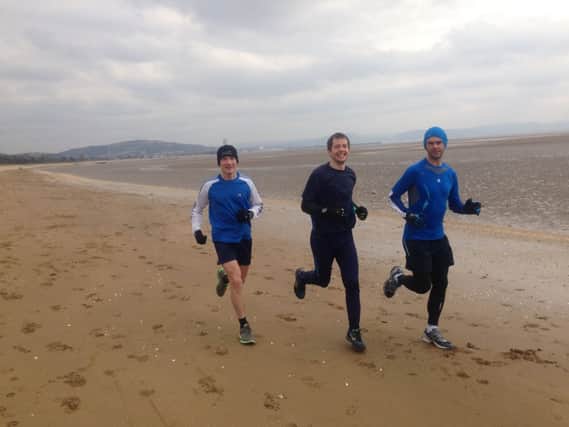 training in swansea l to r  Richard Sutor, Tom Mullen and Mark Davies