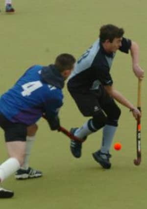 Alex Coombs in the thick of the action during South Saxons' 10-0 win over Middleton & Bognor. Picture by Simon Newstead