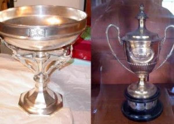 The two trophies stolen from Goodwood