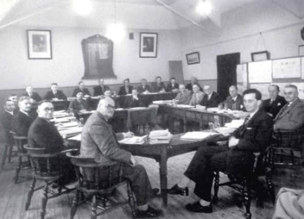 Southwick Council in the council chamber of the Town Hall in 1953