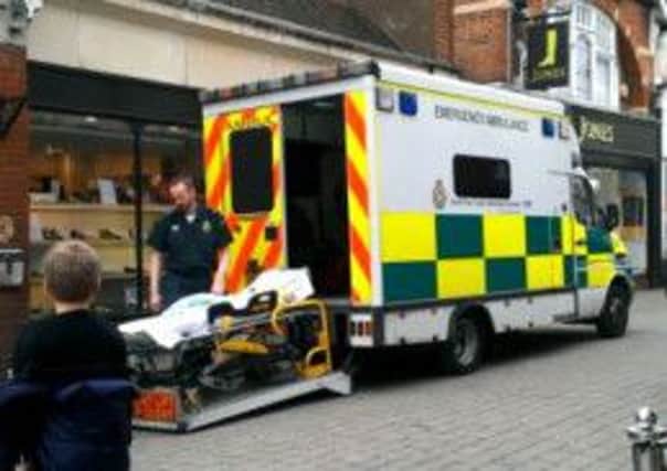 Paramedics in Horsham town centre