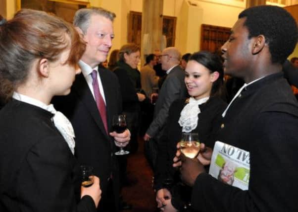 Christs Hospital pupils meet with Al Gore