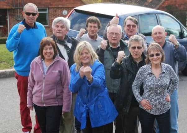 balcombe residents with their parked vehicles