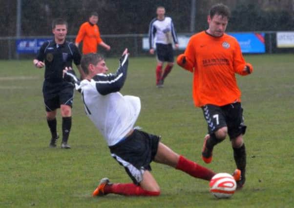 Shaun Findlay in action for YM before the game against St Francis was abandoned