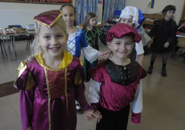 Upper Beeding School pupils enjoying their Tudor Day. Picture submitted