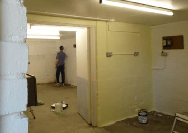 The basement being prepared