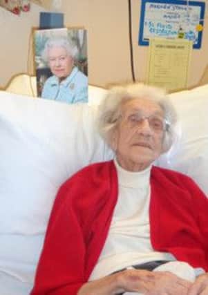 Marjorie Streek with her 100th birthday card from the Queen. Picture submitted