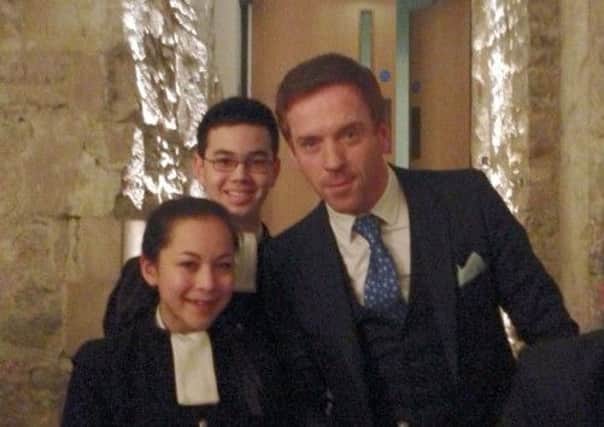 James and Jasmine with Damien Lewis. Picture submitted