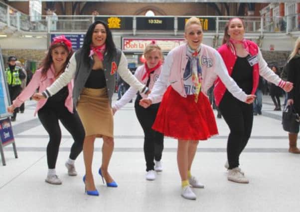 Strictly Come Dancing professionals Camilla Dallerup and Karen Hauer launch the new Cancer Slam Dance for Cancer Research UKs Race for Life at Londons Liverpool Street station. PRESS ASSOCIATION Photo. Picture date: Monday, March 18, 2013. This summer run, walk or sponsor at over 230 5 kilometre events across the UK and help raise over £50 million to fight all 200 types of cancer. Enter at raceforlife.org now. Photo credit should read: Geoff Caddick/PA