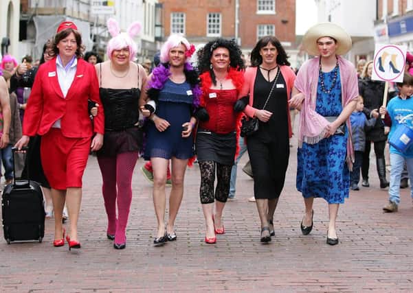 Participants enjoy dressing up in heels for the annual St Wilfrid's Hospice Hike In Heels. 

Pictures by Spencer Gale