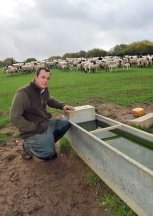 15/5/13- Farmer Chris Sargent from Sidley, who is in dispute with East Sussex County Council over the water supply to his livestock.