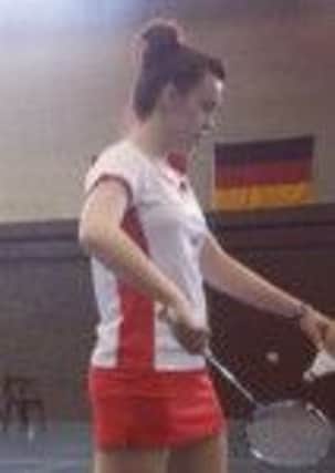 Lydia Powell on court for England in Holland
