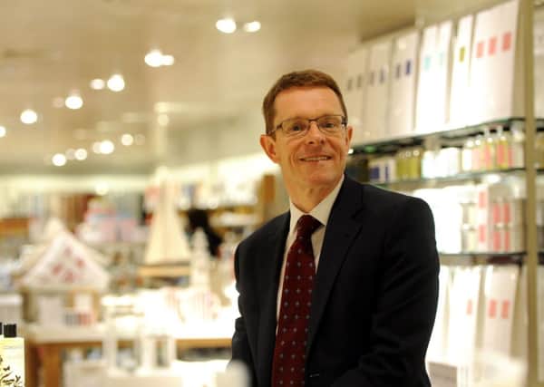 Andy Street, national managing director of John Lewis, on a visit to the Chichester store