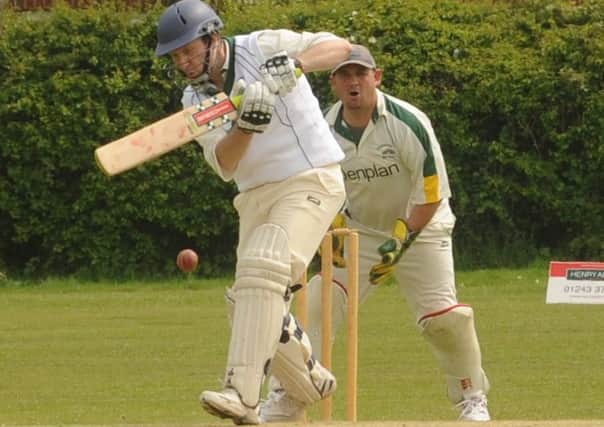Will Pits bats for Emsworth against Mansbridge  Picture by Louise Adams C130687-1