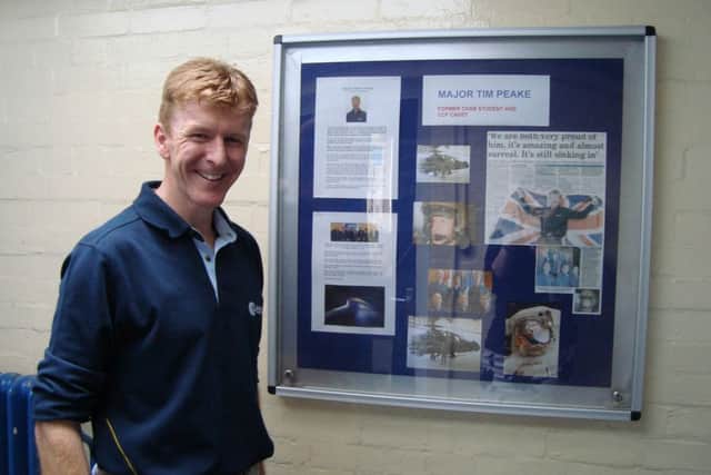 Tim Peake on a previous visit to Chichester High School