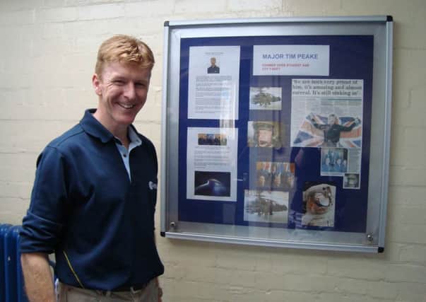 Tim Peake on a previous visit to Chichester High School