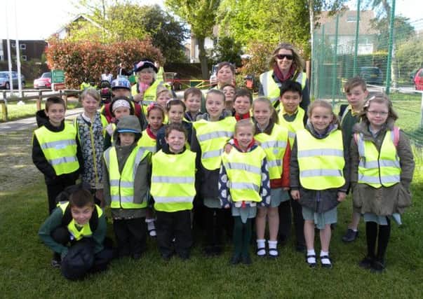 Children from Summerlea Primary School, in Rustington prepare to take on walk