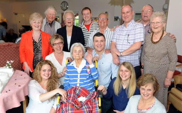 C130637-3 Bog 100 Kennett  phot kate

Elsie Kennet celebrating her 100th birthday with her family at Walberton Care Home.Picture by Kate Shemilt.C130637-3