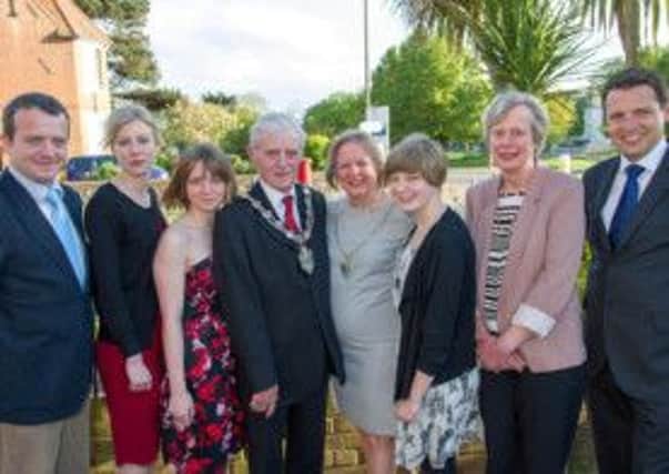 Arun District Council's new chairman Terrence Chapman, with his family
