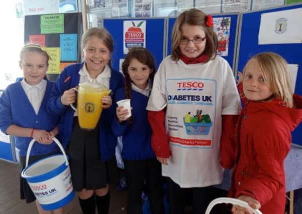 Billingshurst Primary School set fruity challange by Tesco, Pulborough. Picture submitted.