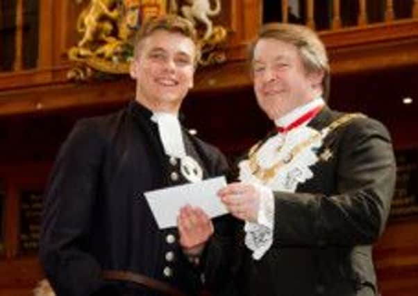 Senior Grecian (head pupil) and the Lord Mayor. Picture by Nick Panagakis