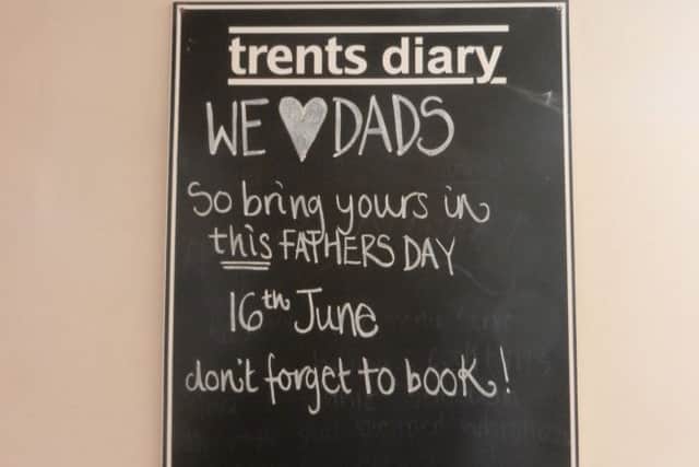 A board in Trents in Chichester