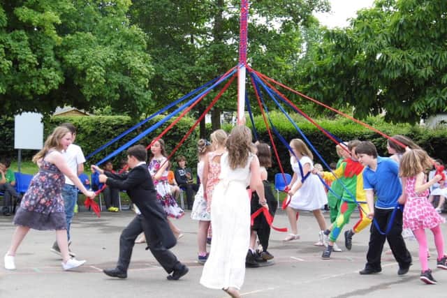 William Penn May Day celebrations around the May Pole