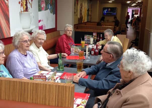 Pensioners from Abbeyfield enjoy a free lunch at Wimpy in Worthing
