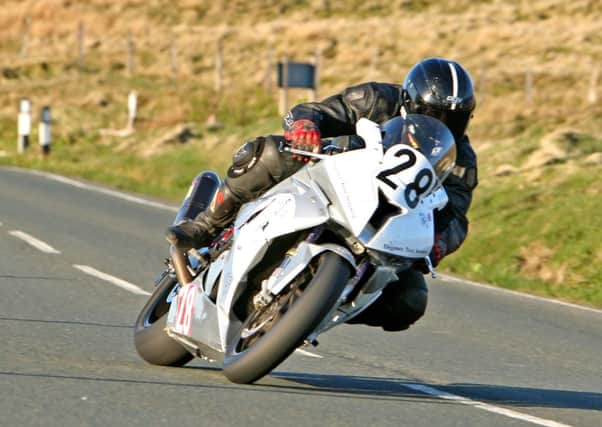 Mark Parrett in action on the Isle of Man