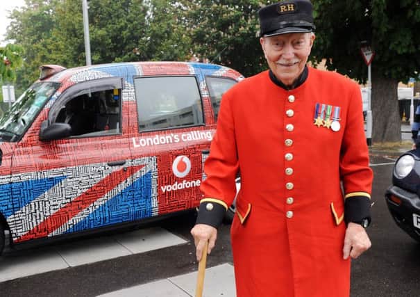 The oldest Chelsea Pensioner at the event 97 year old Bill Moylon